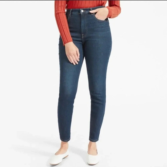 Everlane Denim - Everlane The High Rise Skinny Jeans Dark Wash Size 29 Tall